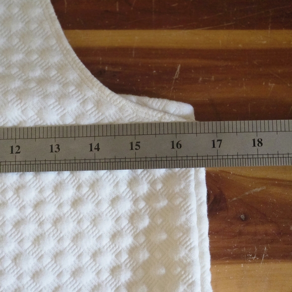 Textured Abercrombie & Fitch Mock Neck Mini Shift Dress Ivory Sleeveless Preppy - Picture 7 of 7